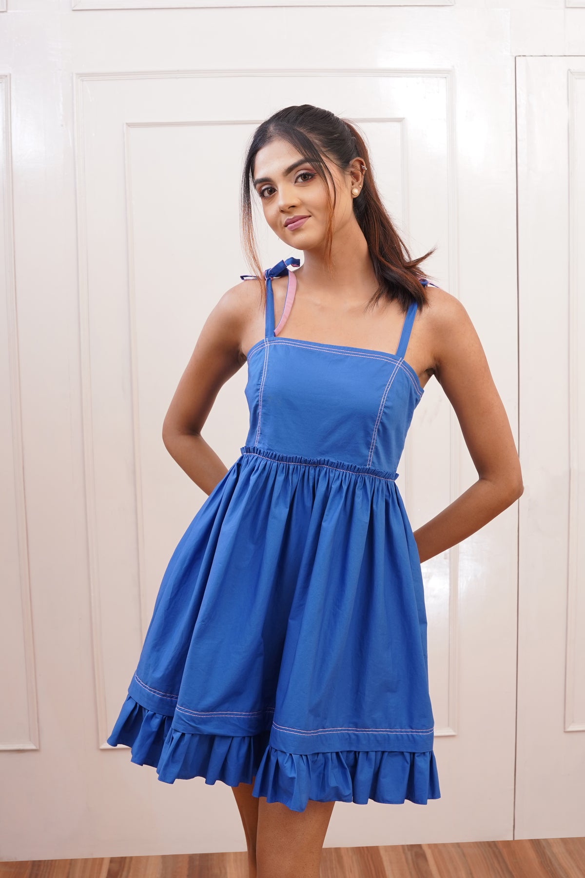 short blue fairy dress Blue Tulle New Short Prom Dresses, A-line One Shoulder Fairy Princess bridalsew