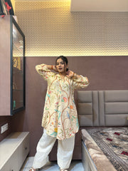 Botanic Flow Tunic With Farshi Set